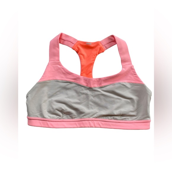 Lululemon Run Pink - Grey Sports Bra - Size 4-6 - Picture 6 of 10